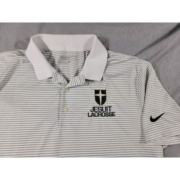 Jesuit College Preparatory School Nike Golf Dri fit Polo‎ Shirt, Lacrosse Medium - Picture 1 of 7